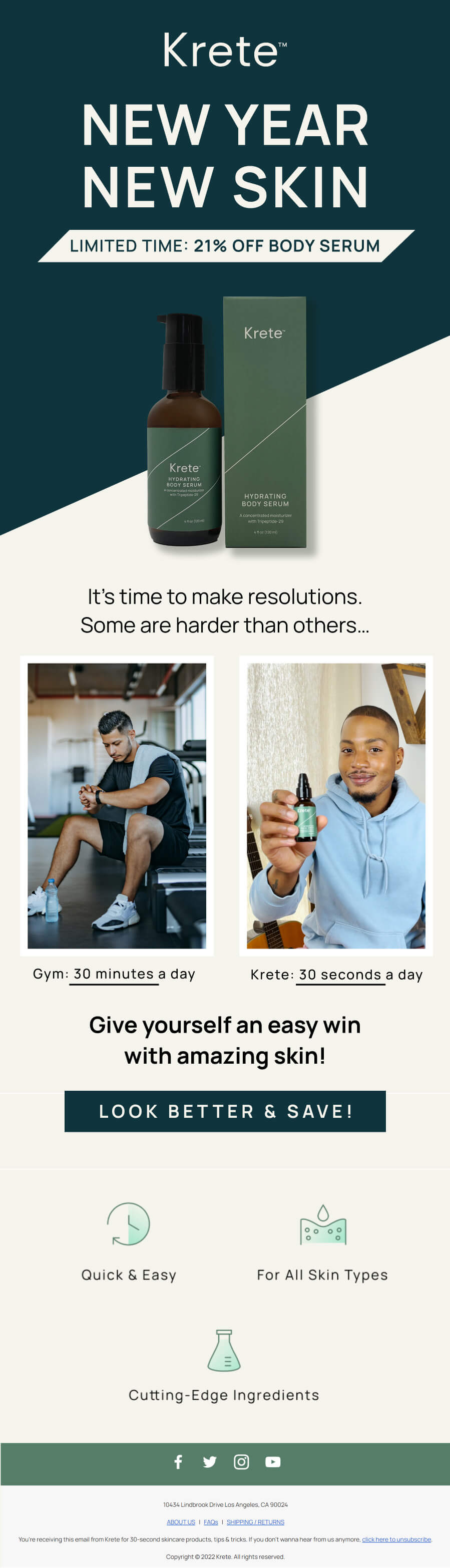 Krete New Year Sale mobile email version